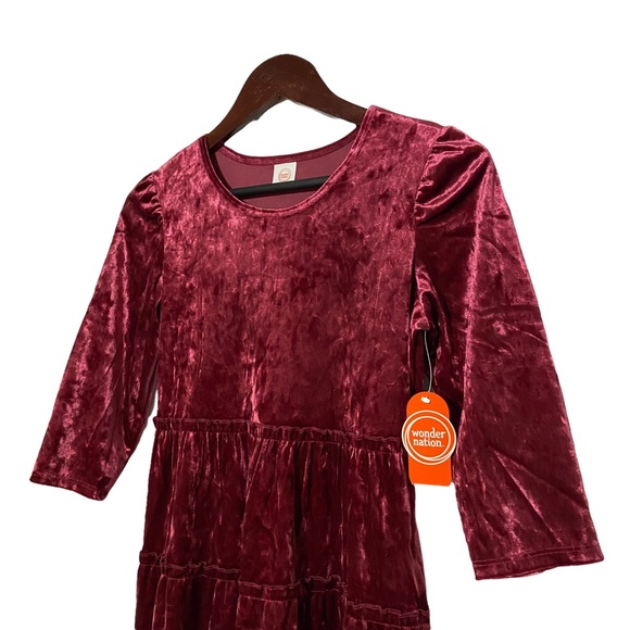 Red Crushed Velvet Dress Large - Picture 2 of 11